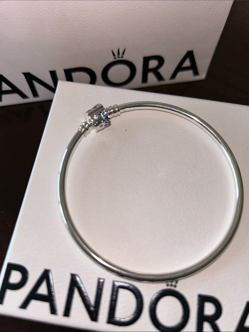 Pandora Sterling Bracelet w/Sparkling Clasp